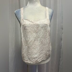 Cloth & Stone Square Neck Button Back Linen Blend  Tank | size Small